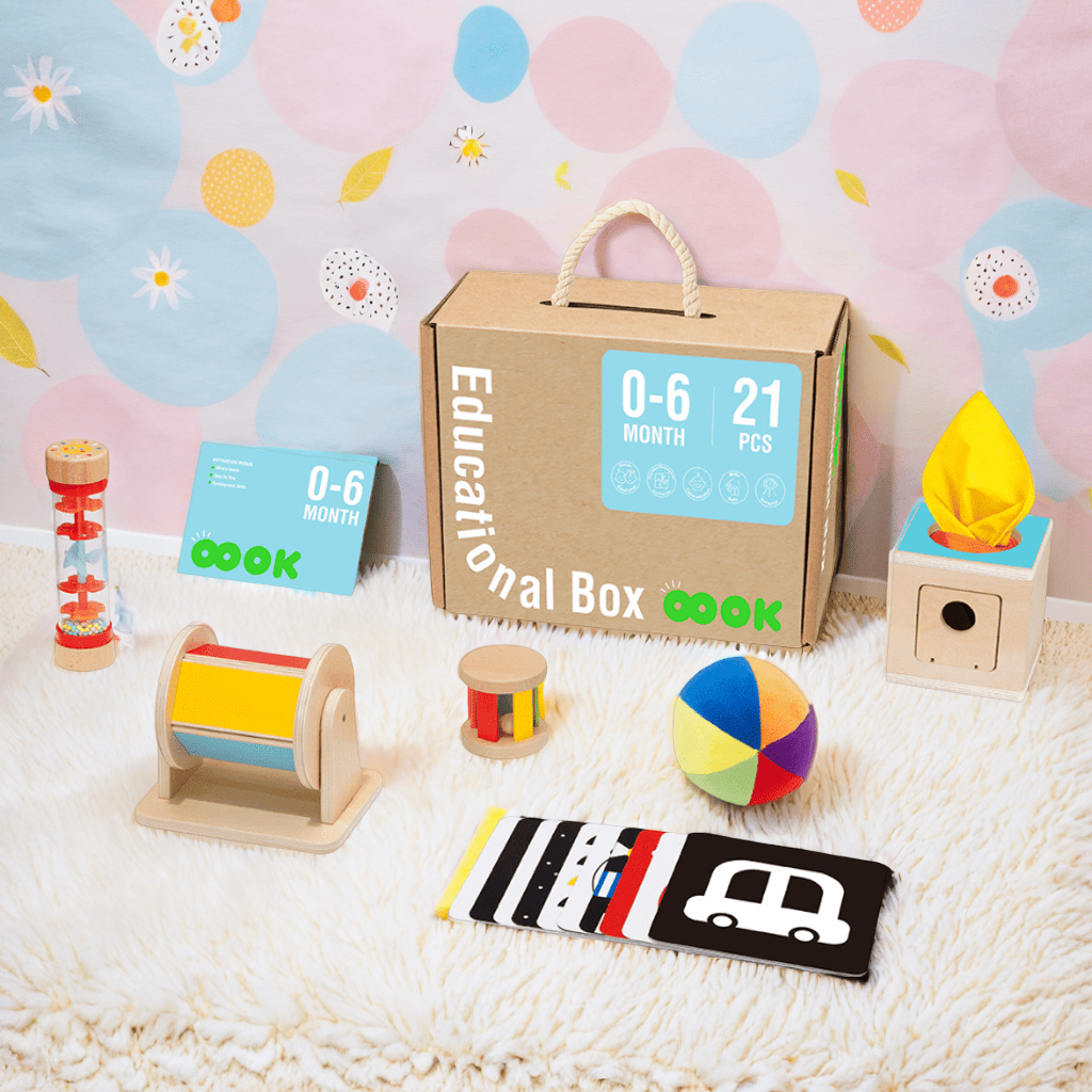 Montessori-Spielzeugbox 0-6 Monate