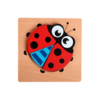 Set mit 8 dreidimensionalen Holzpuzzles