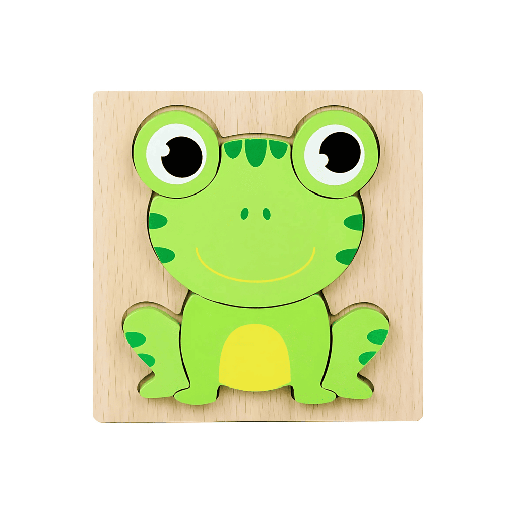 Set mit 8 dreidimensionalen Holzpuzzles