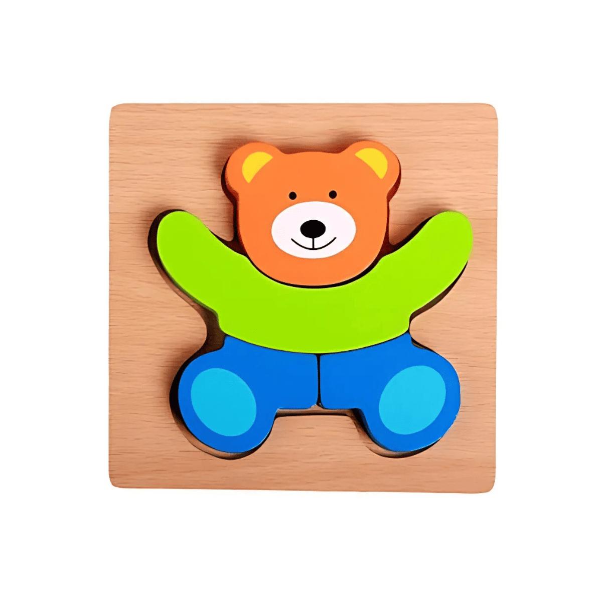 Set mit 8 dreidimensionalen Holzpuzzles