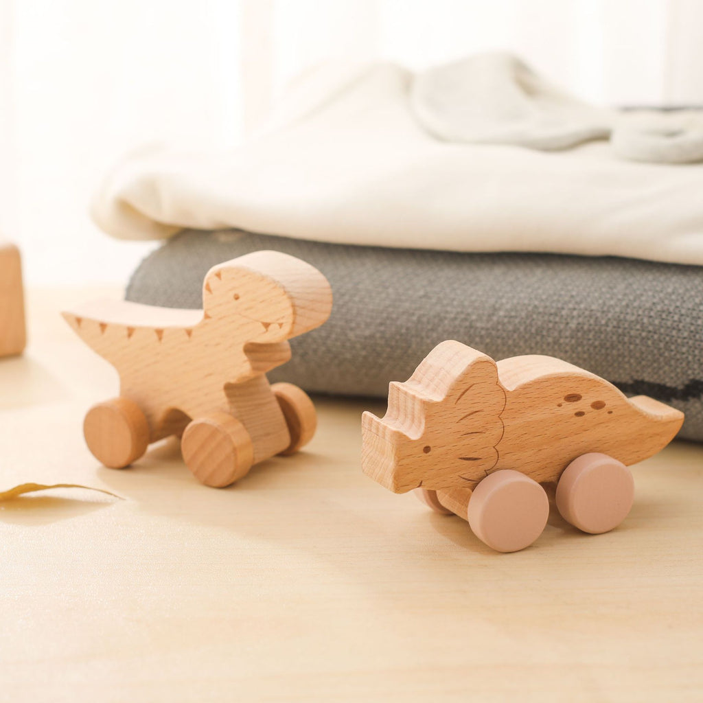 Baby-Frühförderung: Lernspielzeug aus Holz – Wagen
