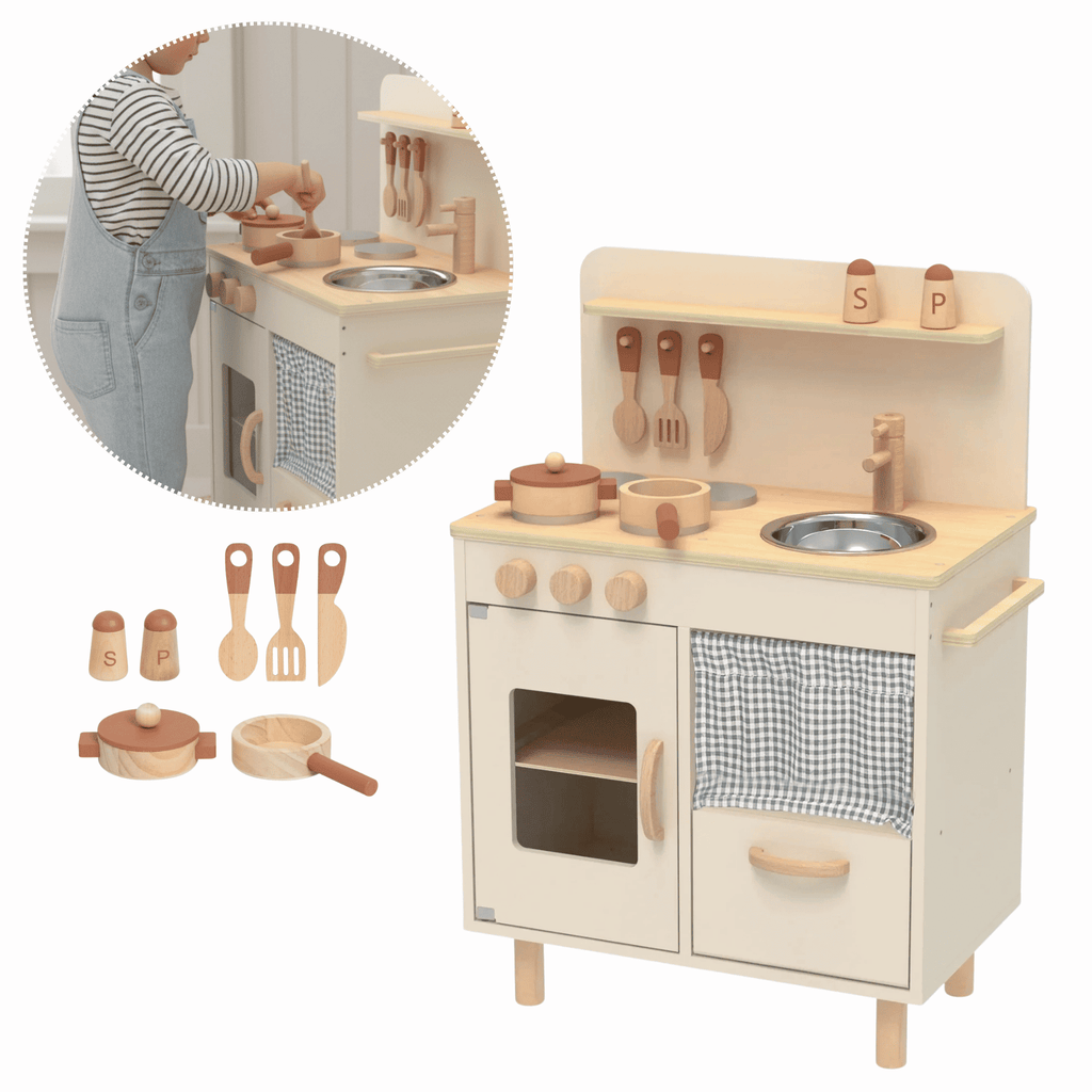 Spielzeugküche aus Holz mit Zubehör Creamy Chef