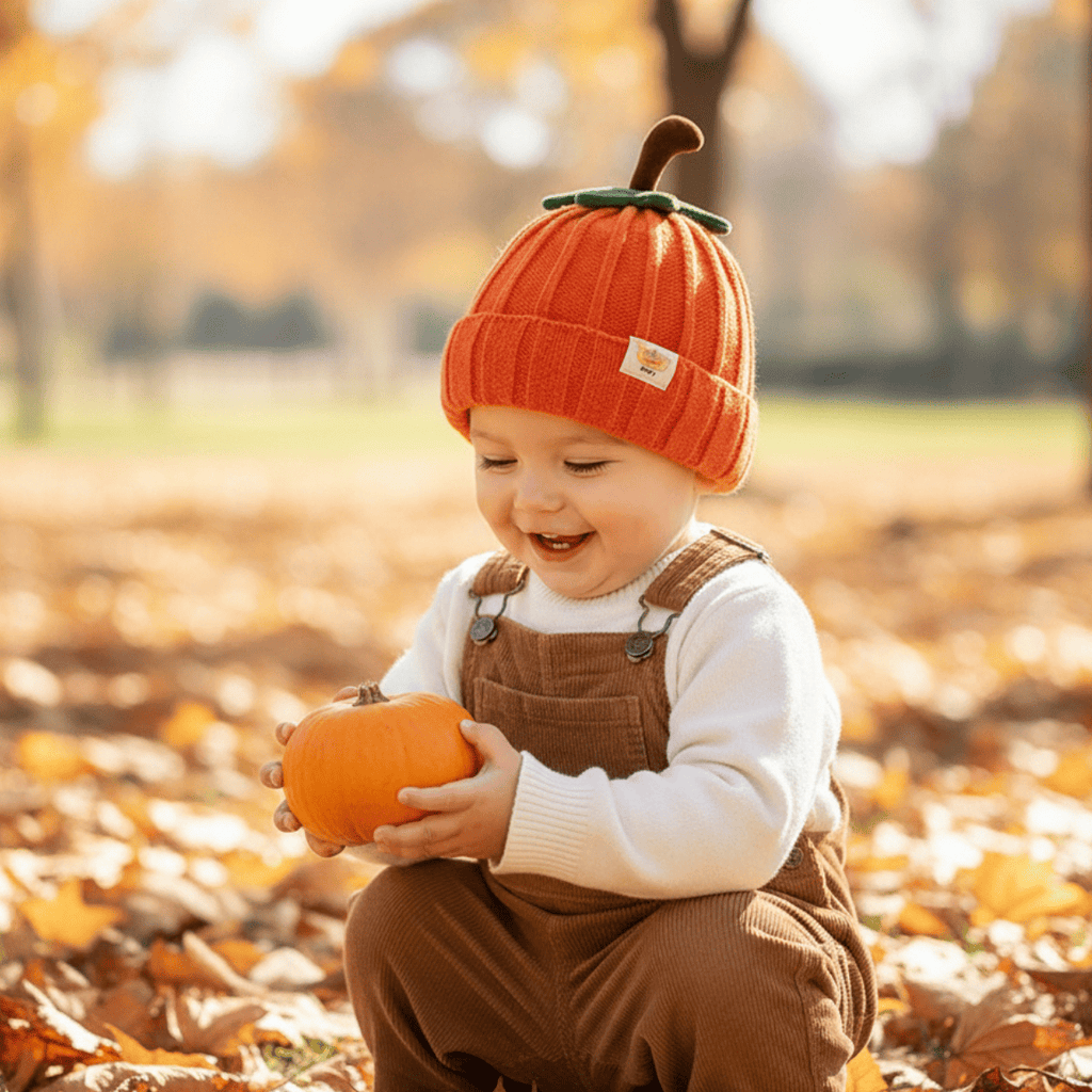 Herbstkürbishut 0-6 Jahre