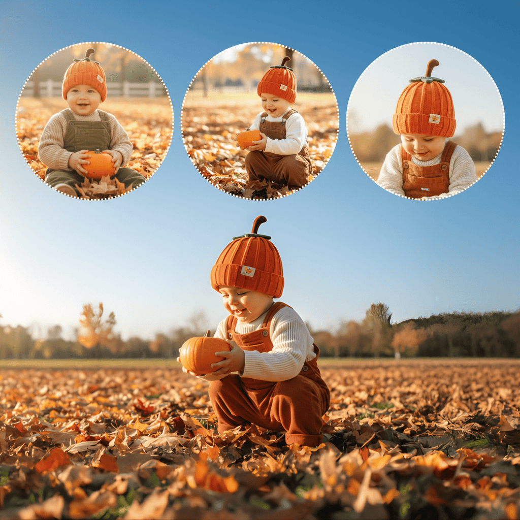 Herbstkürbishut 0-6 Jahre