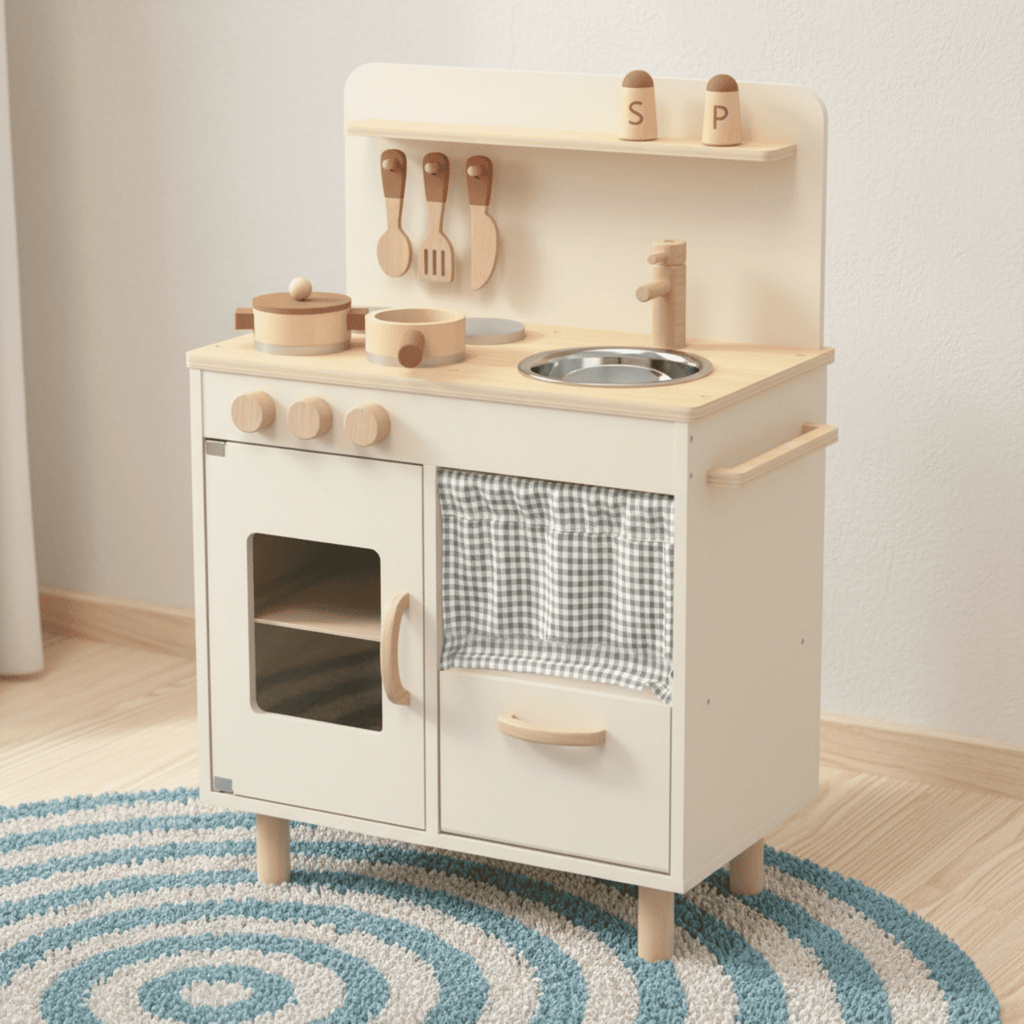 Spielzeugküche aus Holz mit Zubehör Creamy Chef