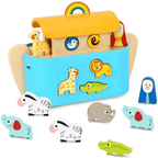 Arche Noah aus Holz mit Figuren