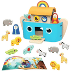 Arche Noah aus Holz mit Figuren
