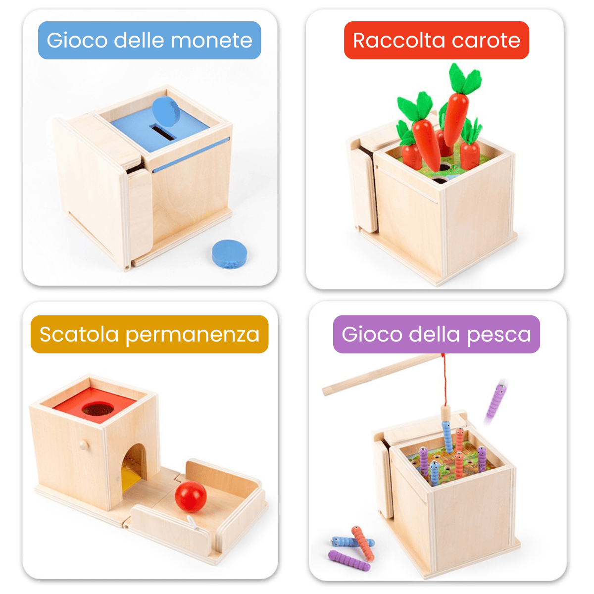 PlayBox Montessori 4 Spiele in 1