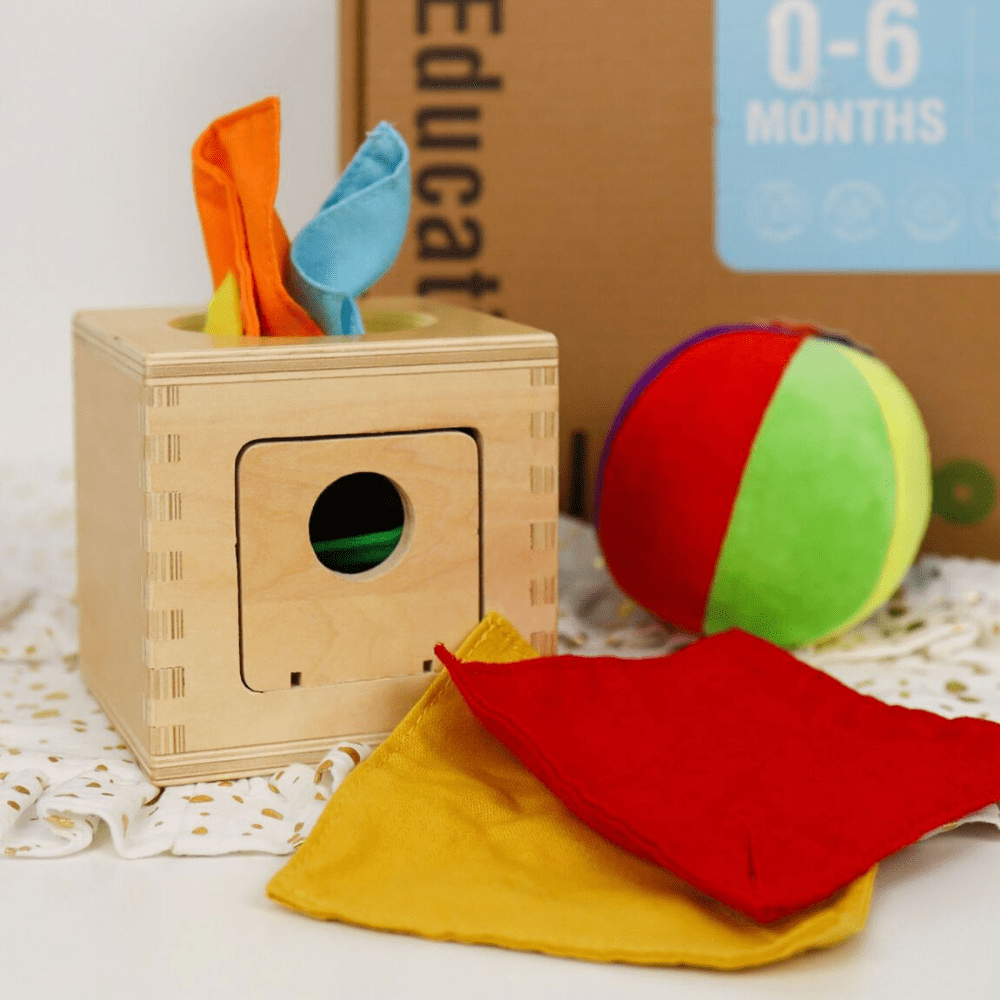 Montessori-Spielzeugbox 0-6 Monate