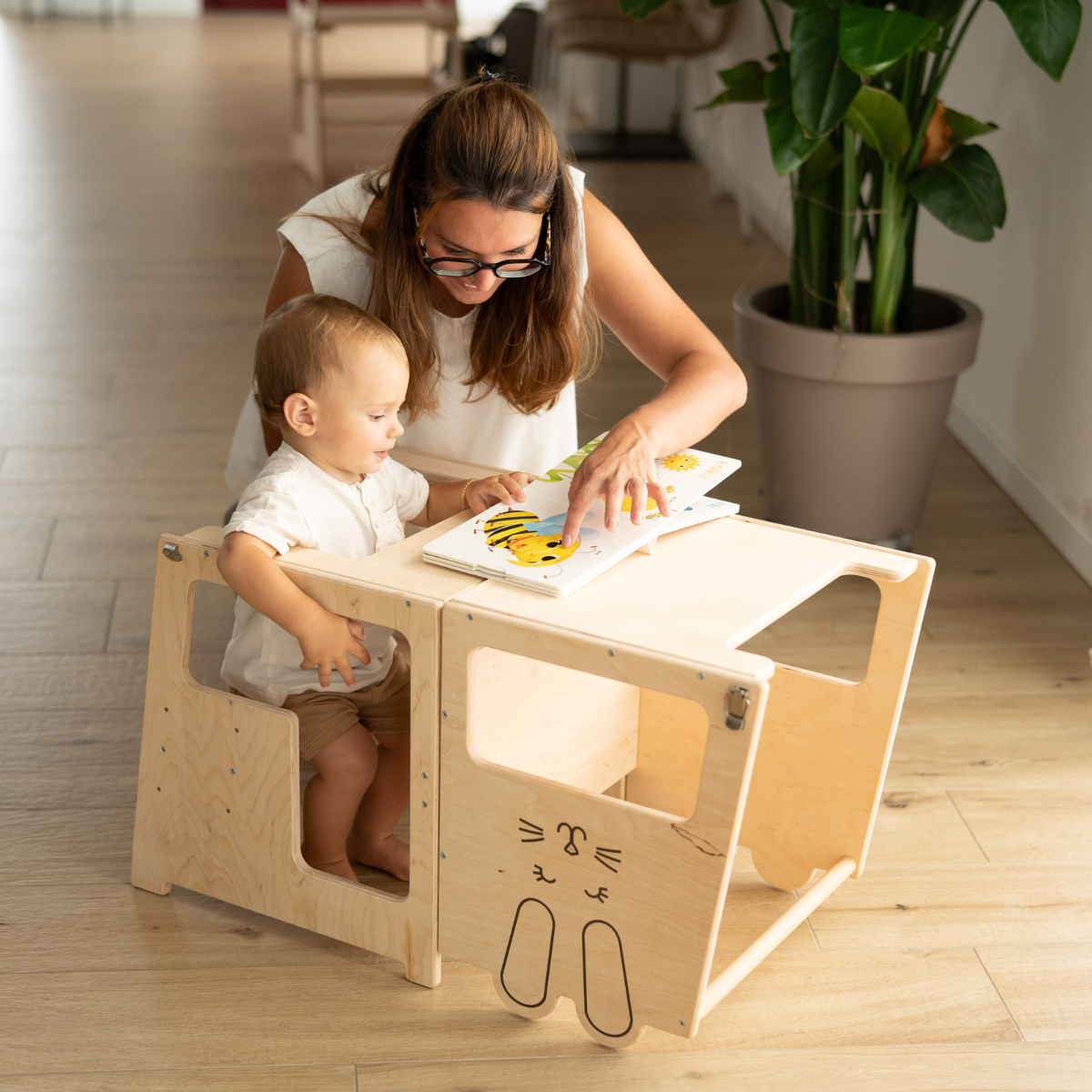 Torre Montessori 3 in 1 Tisch und Stuhl