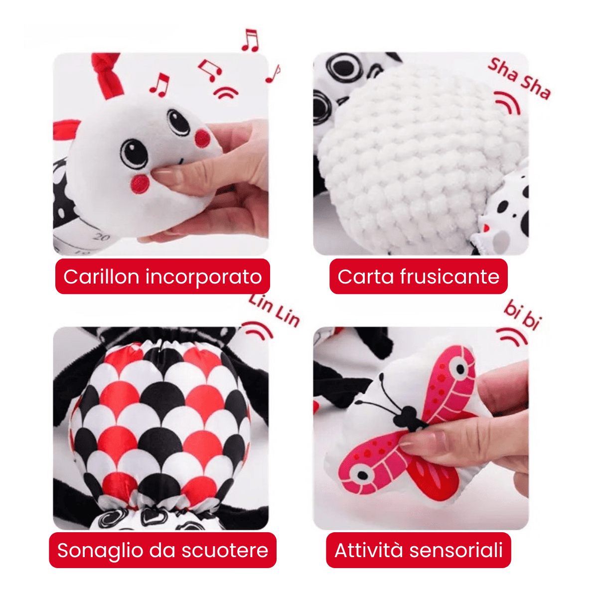 Sensorisches Tausendfüßler-Plüschtier mit Musik