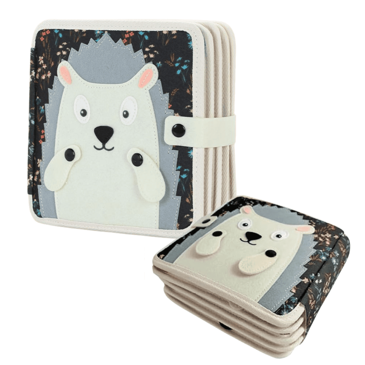 Filz-Stoffbuch mit kleinen Tieren