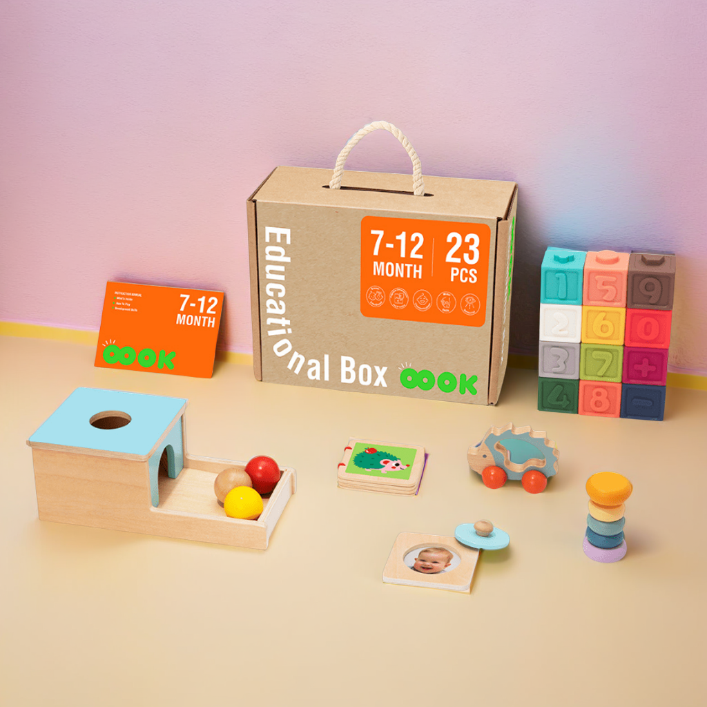 Montessori-Spielzeugbox für 7-12 Monate