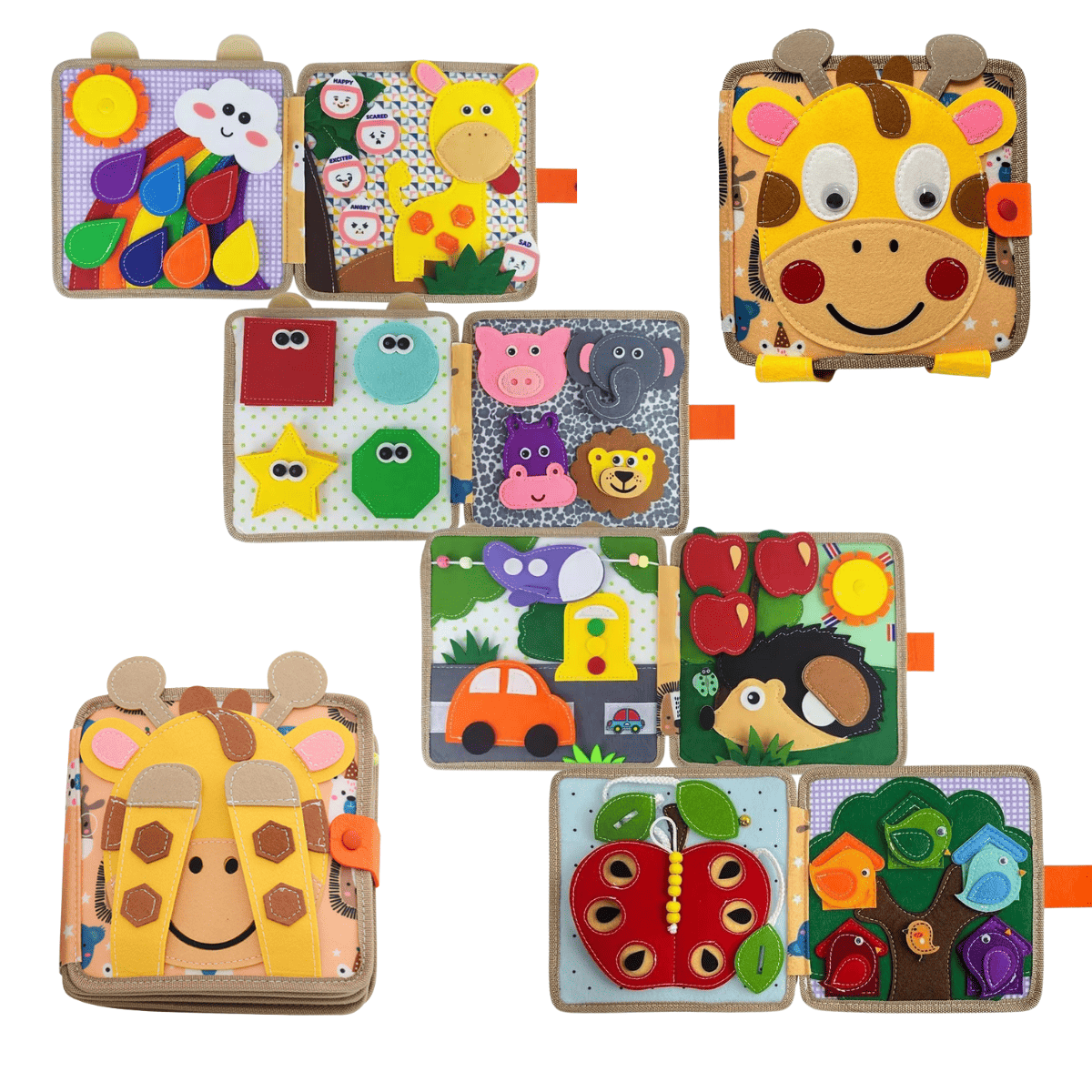 Filz-Stoffbuch mit kleinen Tieren