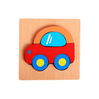 Set mit 8 dreidimensionalen Holzpuzzles