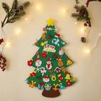 Weihnachtsbaum aus Filz mit Dekorationen