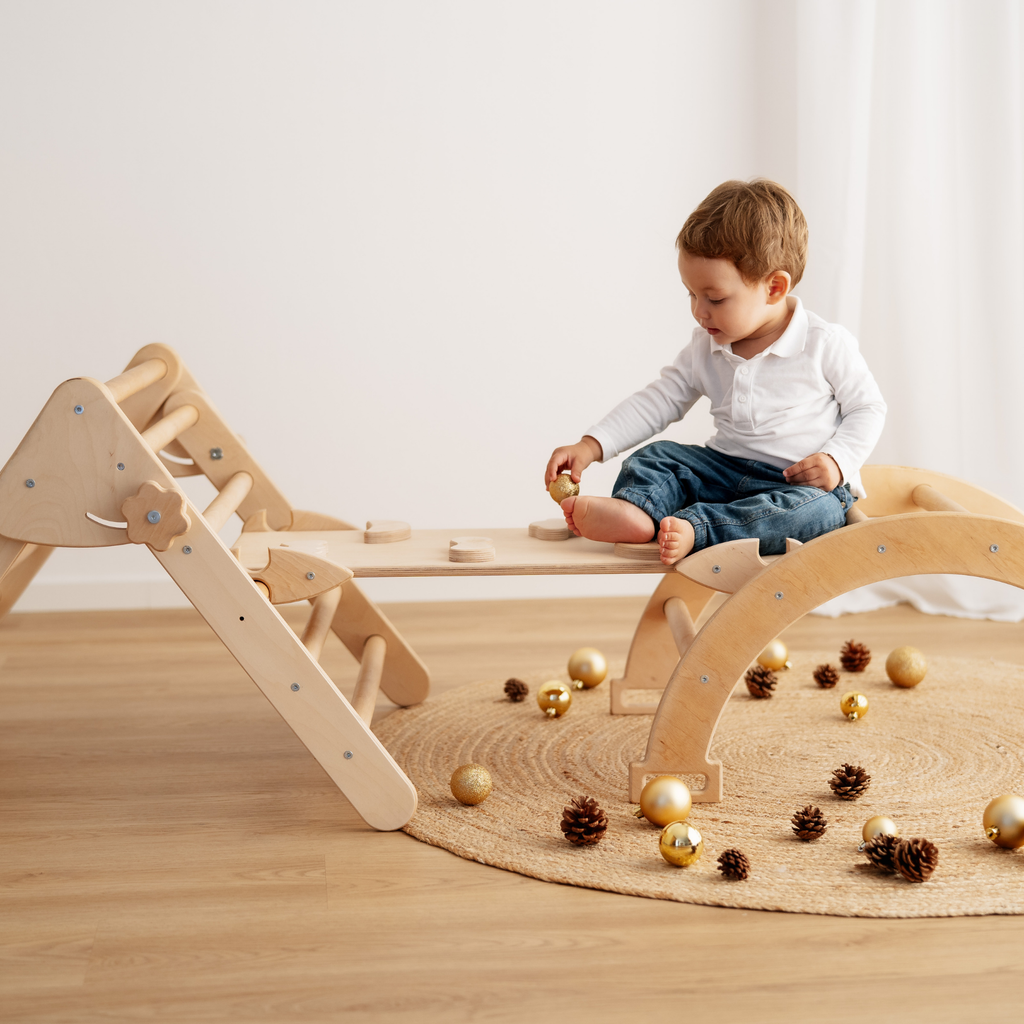 Maxi-Set 3-teilig Pikler Dreieck + Rampe + Bogen