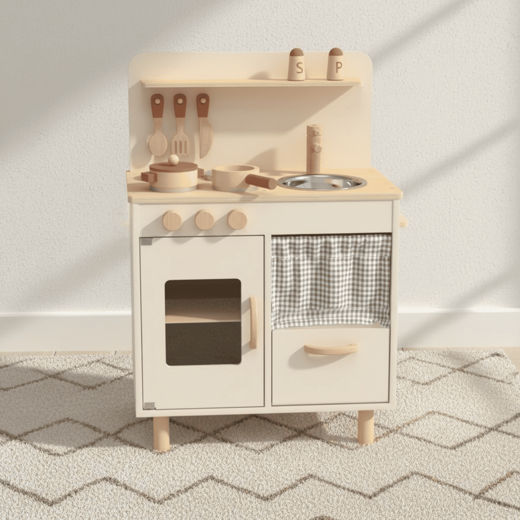 Spielzeugküche aus Holz mit Zubehör Creamy Chef