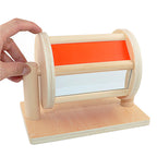 Drehbare Montessori Regenbogen Trommel mit Spiegel