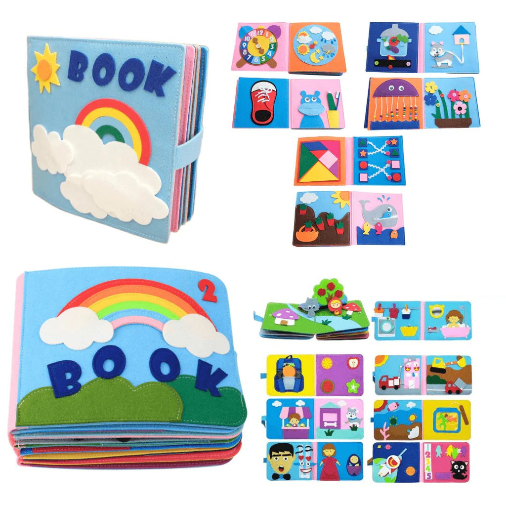 Softbuch aus Regenbogenfilz
