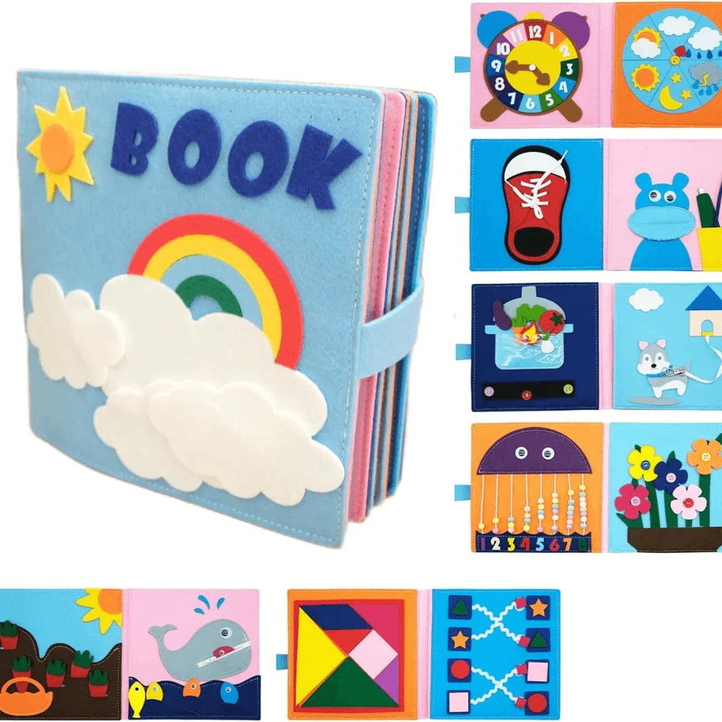 Softbuch aus Regenbogenfilz