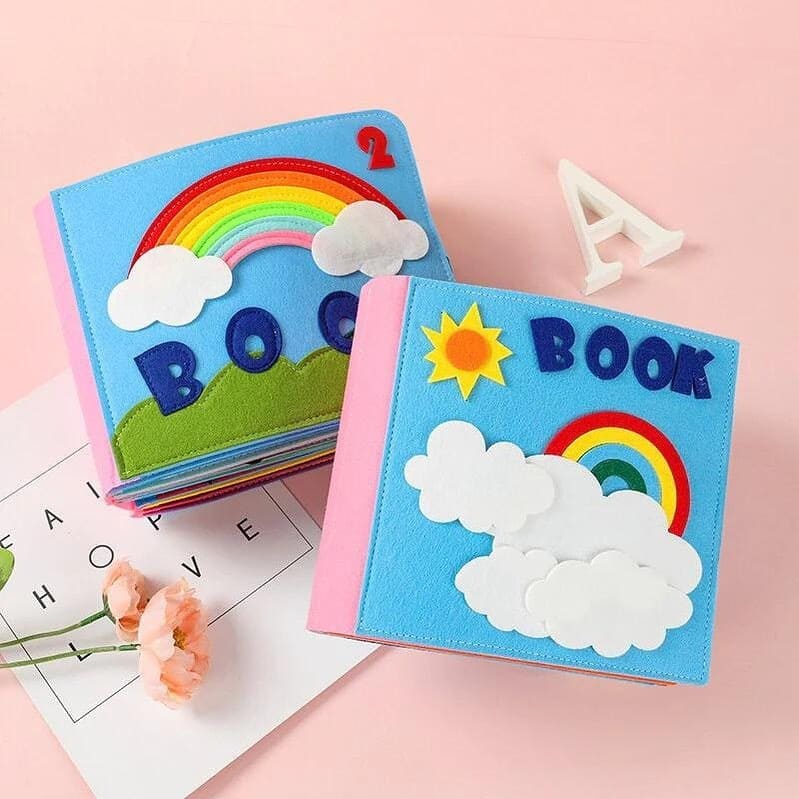 Softbuch aus Regenbogenfilz