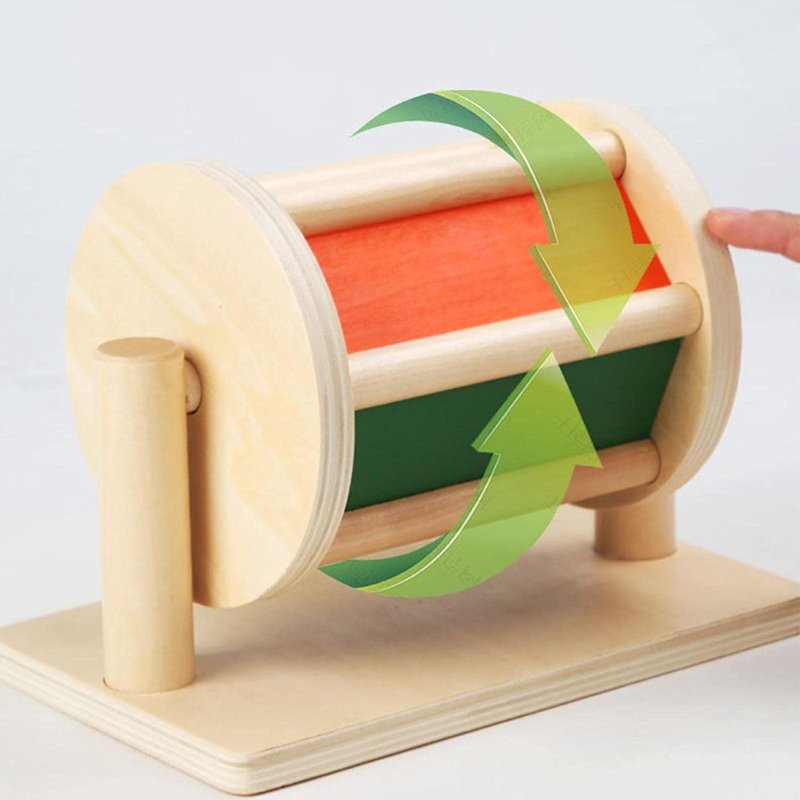 Montessori-Spinning Drum Regenbogen mit Spiegel