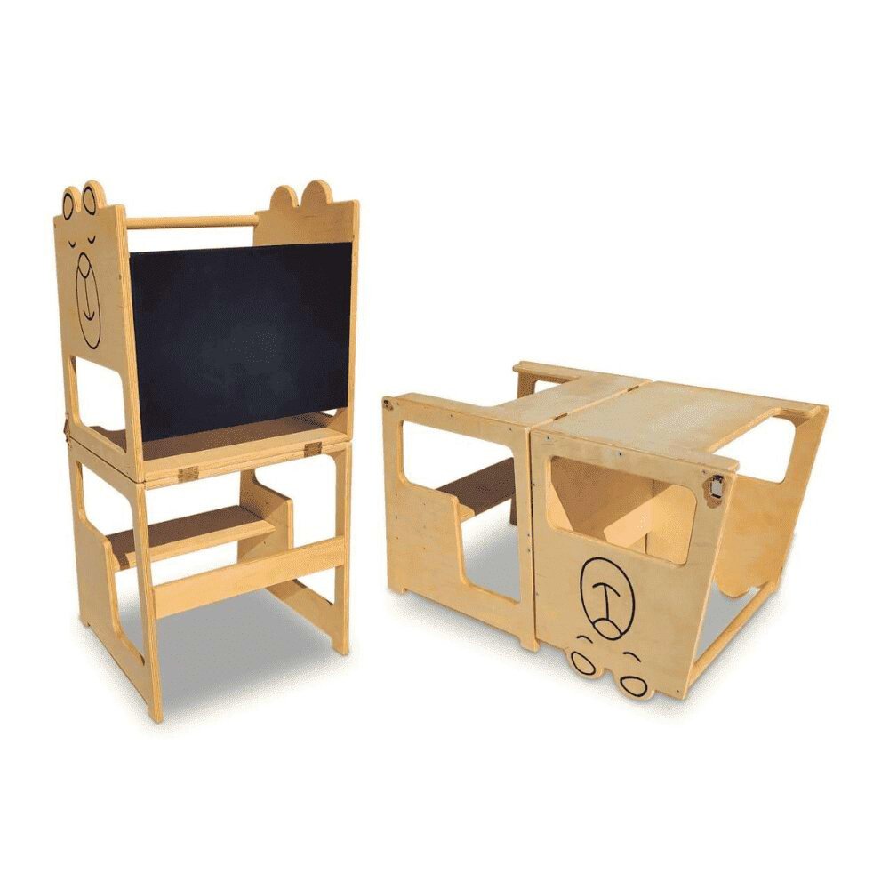 Torre Montessori 3 in 1 Tisch und Stuhl